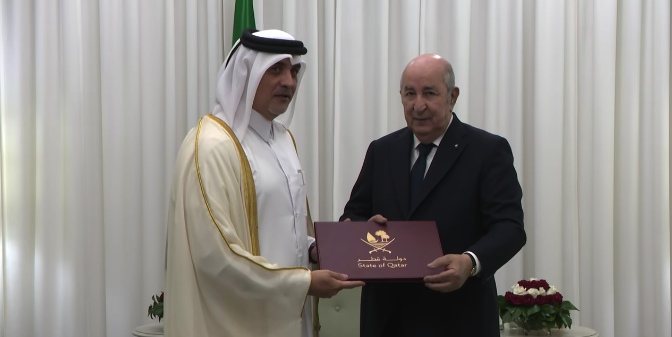 رئيس الجمهورية يستقبل سفير دولة قطر لدى الجزائر