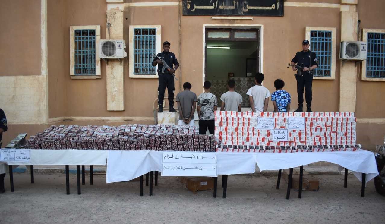الإطاحة بشبكة إجرامية وضبط أزيد من 151 ألف قرص من المؤثرات العقلية بإن قزام