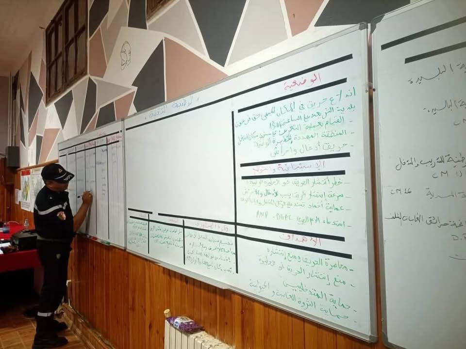 إخماد حريق الشريعة.. تنصيب مركز قيادة عملياتي لتنسيق مختلف التدخلات الميدانية