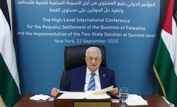 مؤتمر حل الدولتين: عباس يشيد بدور الجزائر في نصرة القضية الفلسطينية