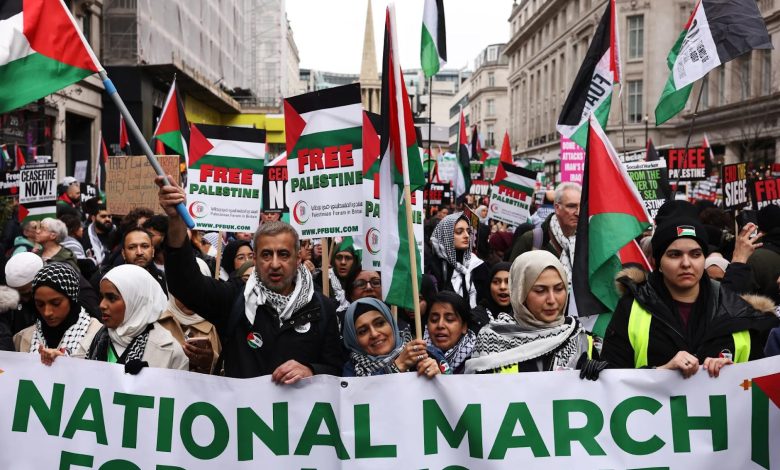 فلسطين : مظاهرة حاشدة في نيويورك للمطالبة بالإفراج عن نشطاء أسطول الحرية